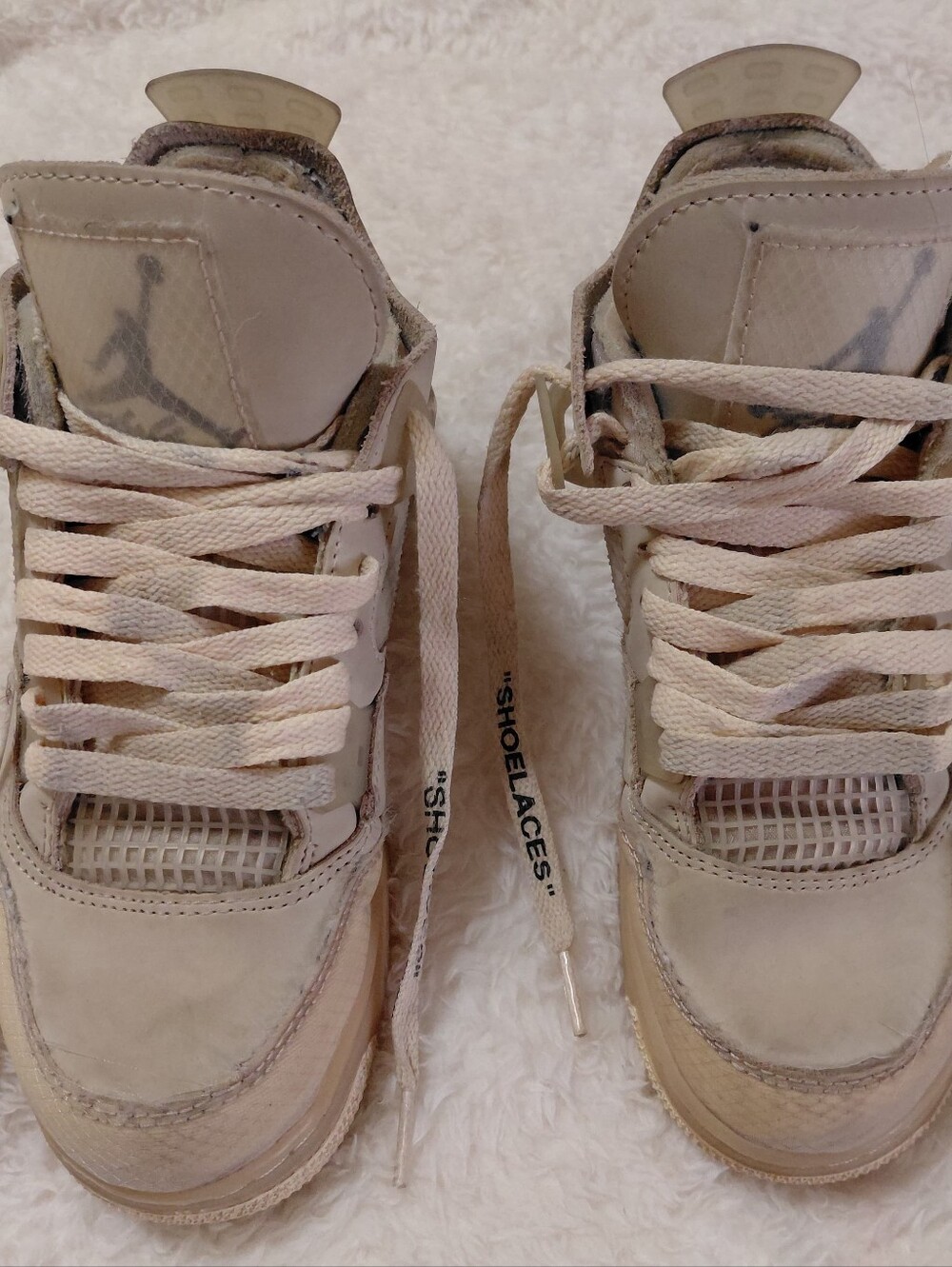 Nike Air Jordan 4 Retro x Off-White Sail Women's Sneakers OFFERS ARE ACCEPTED!!!